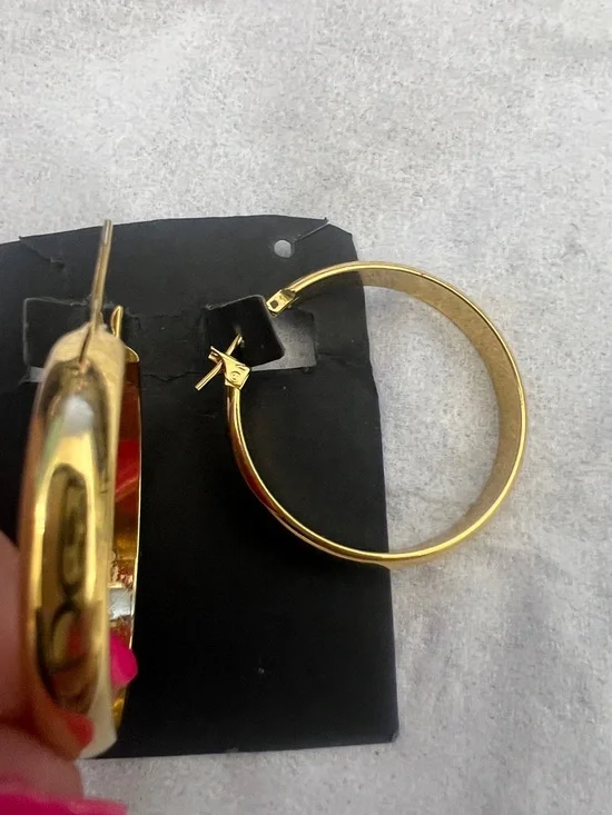 Monet Gold-Tone Hoop Earrings - Picture 4 of 7